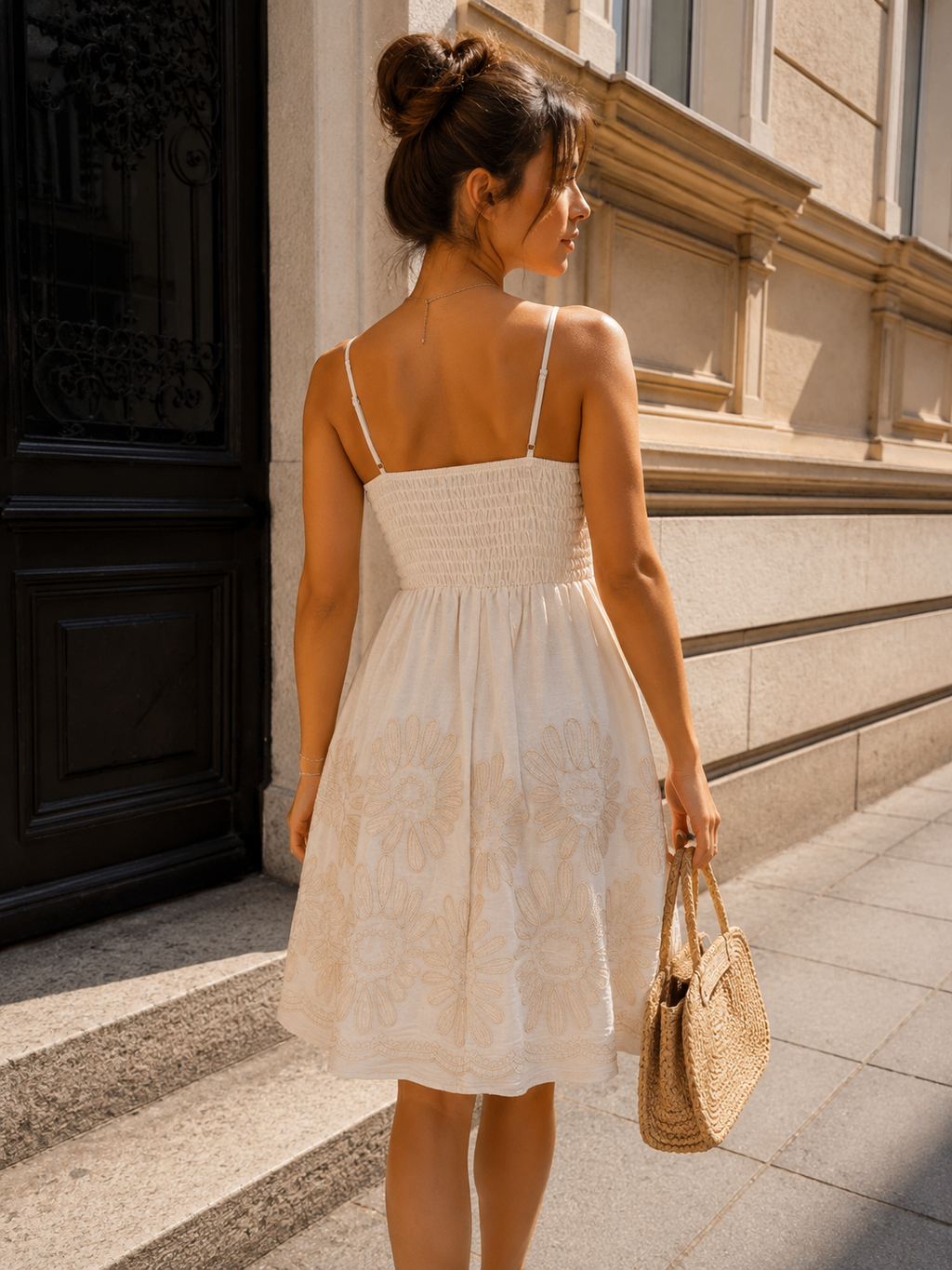 SUKIENKA BOHO | BEŻOWA | ROZMIAR UNIWERSALNY