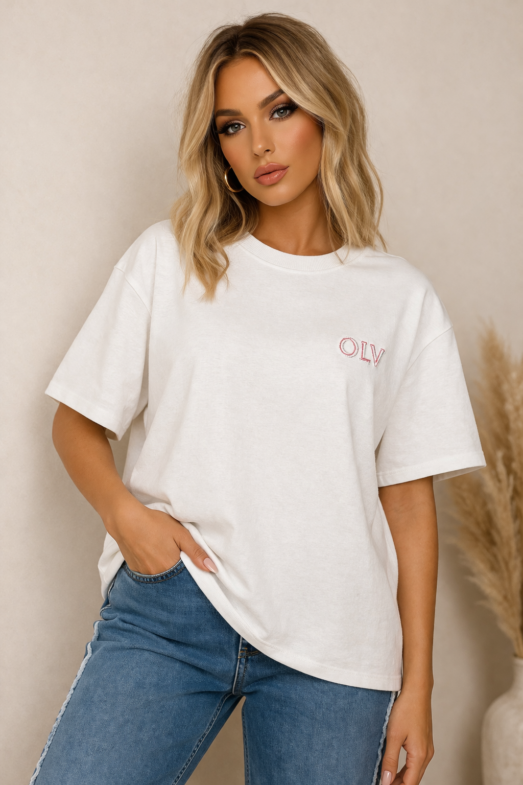 KOSZULKA DAMSKA OLAVOGA BLUSH 2026 ECRU