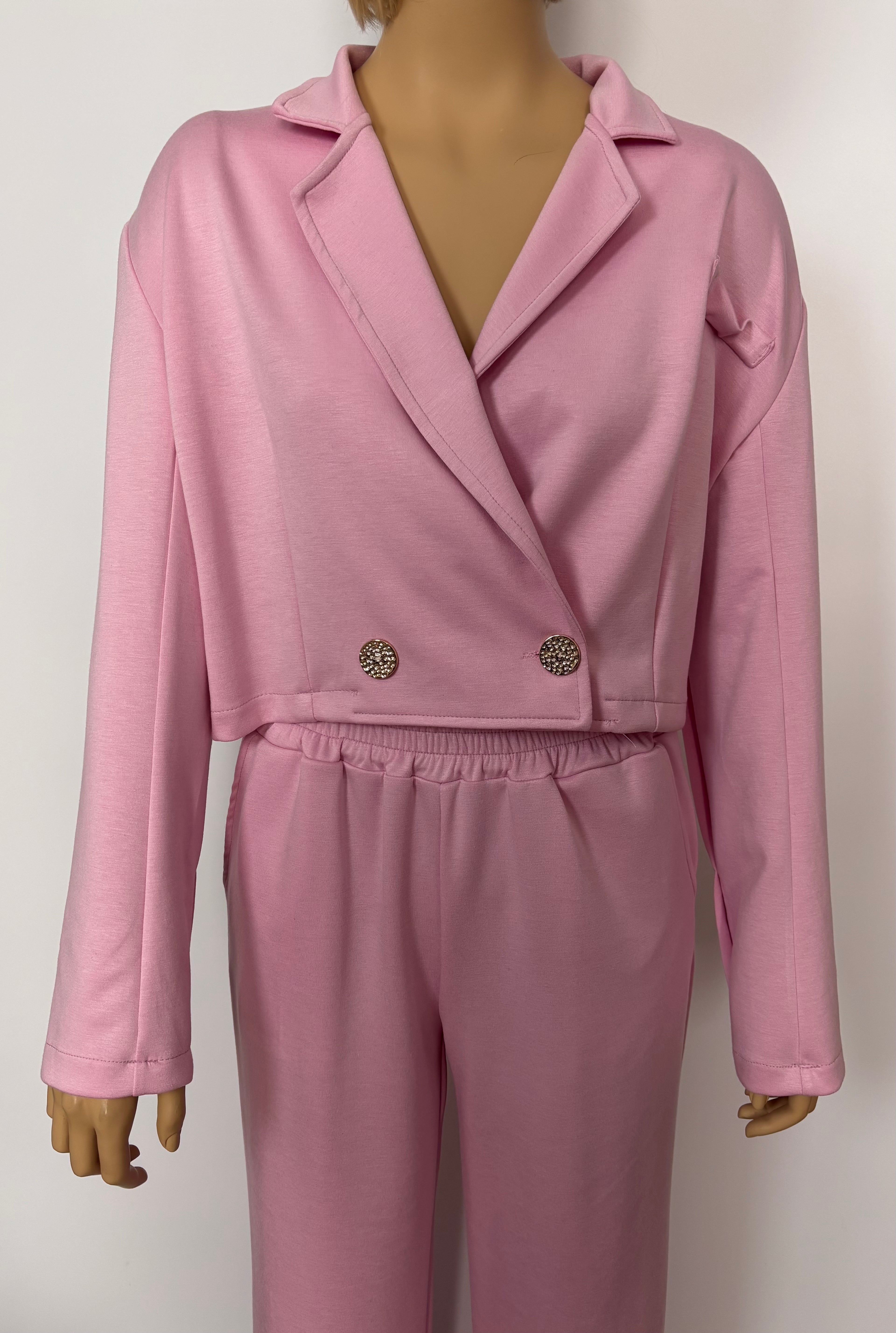 KOMPLET DAMSKI | RÓŻOWY | ROZMIAR UNIWERSALNY | PRODUKCJA WŁOSKA