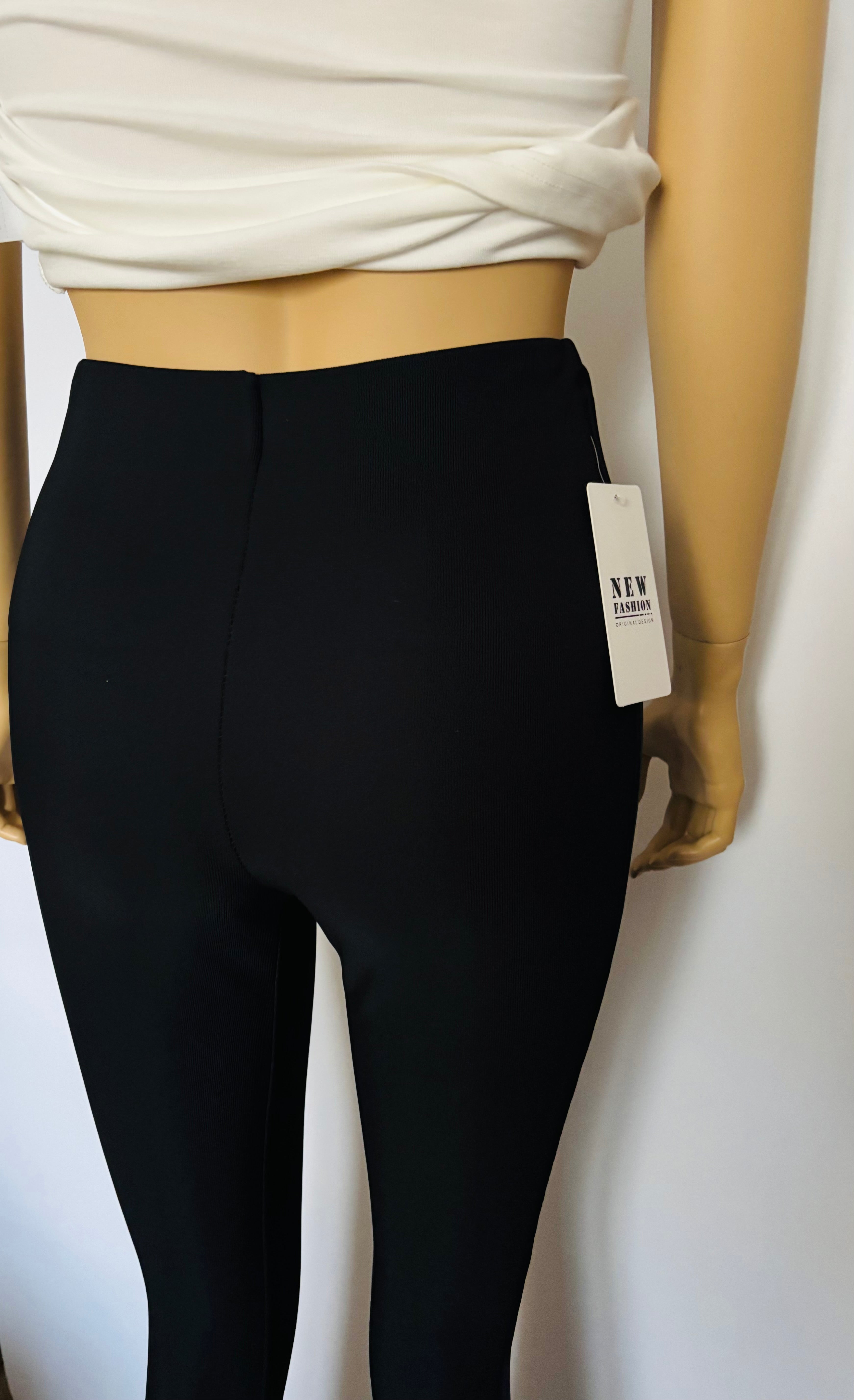 SPODNIE DAMSKIE | CZARNE | PRODUKCJA WŁOSKA