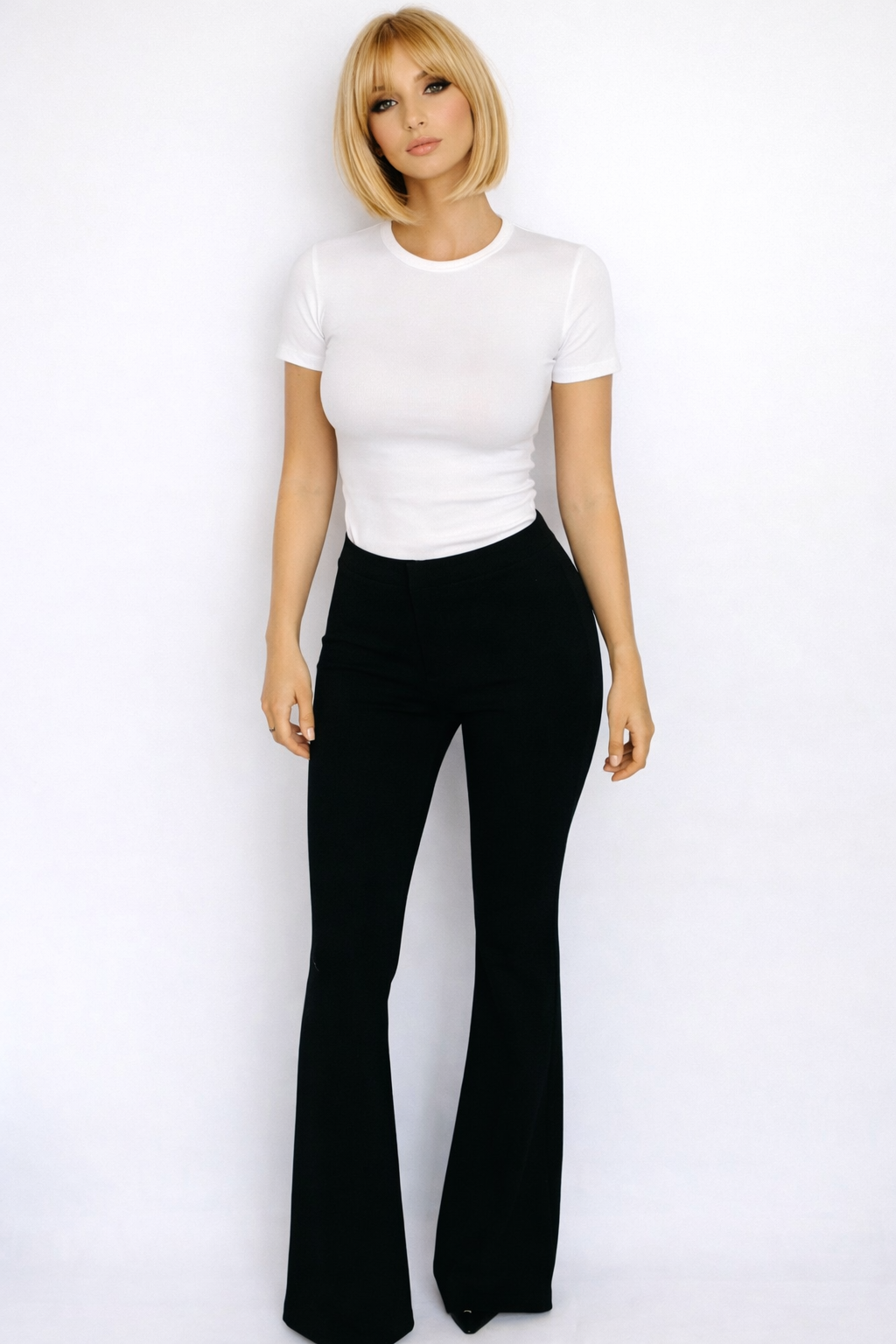 SPODNIE DAMSKIE | CZARNE | PRODUKCJA WŁOSKA